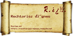 Rechtorisz Ágnes névjegykártya