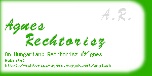 agnes rechtorisz business card